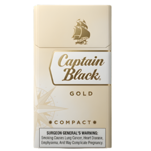 Tobacco Sepeti stoklarında bulunan orijinal Captain Black Gold Superslim sigara paketi, altın sarısı detayları ve modern ince tasarımını gösteren yüksek çözünürlüklü profesyonel ürün görseli.